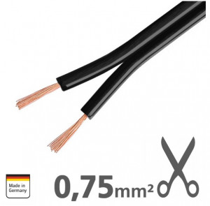 XLS075 Cablu pentru difuzoare 2×0.75mm², Ampire