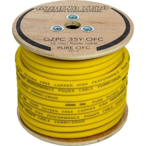 GZPC 35Y-OFC Cablu de alimentare monofilar galben Ground Zero de 35mm², cupru, rola 30m