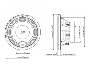 S2-W10D4 Subwoofer auto Alpine de 25cm (10″), 4Ω, 1800W - Img 6