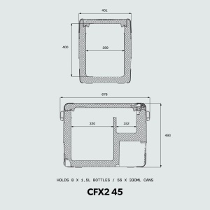 CFX2 45 Frigider cu compresor Dometic, 12/24/220V, 45 litri - Img 6
