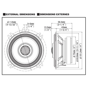 S2-S40 DIFUZOARE COAXIALE ALPINE DE 10CM, 55W RMS - Img 2