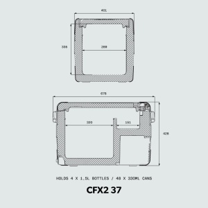 CFX2 37 Frigider cu compresor Dometic, 12/24/220V, 37 litri - Img 6
