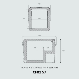 CFX2 57 Frigider cu compresor Dometic, 12/24/220V, 57 litri - Img 5