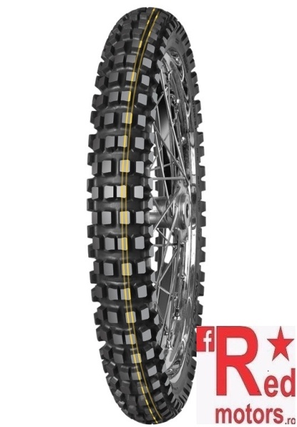 Set anvelope/cauciucuri moto Mitas ENDURO TRAIL+ DAKAR (YELLOW STRIPE) M+S 110/80B19 TL/TT 59H + 150/70B17 TL/TT 69H