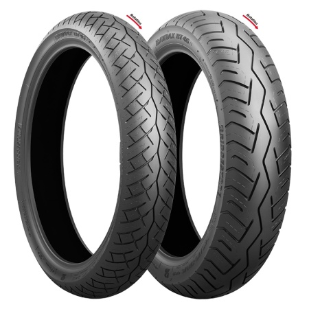 Set anvelope/cauciucuri moto Battlax Bias Touring BT46 TL 110/70 R17 54H + 140/70 R17 66H - Img 2
