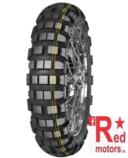 Set anvelope/cauciucuri moto Mitas ENDURO TRAIL+ DAKAR (YELLOW STRIPE) M+S 110/80B19 TL/TT 59H + 150/70B17 TL/TT 69H - Img 2