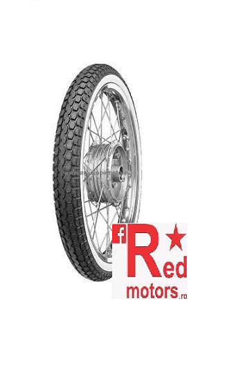 Anvelopa/cauciuc moto fata/spate Continental KKS10 (23 X 2,25) TT 2 1/4-19 41B Front/Rear WW (talon alb)