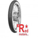 Anvelopa/cauciuc moto fata/spate Continental KKS10 (23 X 2,25) TT 2 1/4-19 41B Front/Rear WW (talon alb)