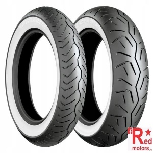 Set anvelope/cauciucuri moto Bridgestone G721 130/90-16 TT 67H G Front WWW + G722 180/70-15 TT 76H G Rear WWW (WIDE WHITE WALL)