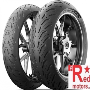 Pachet Bucuresti MONTAJ+Set anvelope/cauciucuri moto Michelin Road 6 120/70ZR17 58W + 180/55ZR17 73W i