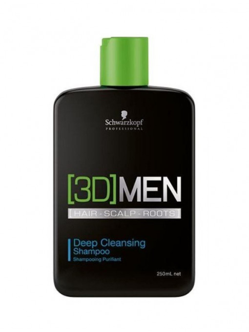 Sampon &amp; balsam, schwarzkopf professional | 3d men deep cleansing sampon purifiant 250 ml | 1001cosmetice.ro