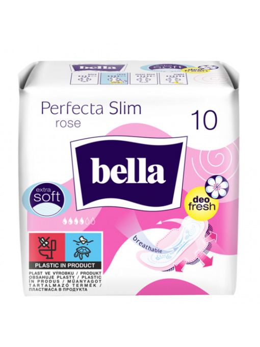 Absorbante Perfecta Slim rose extra soft, Bella, 10 bucati