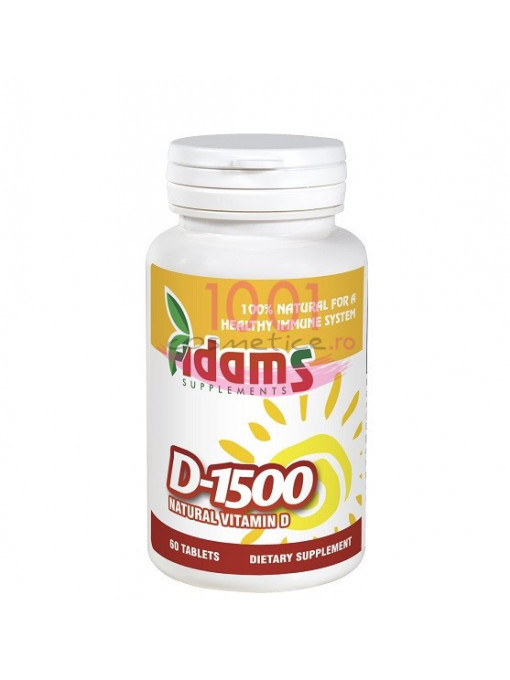 Adams d 1500 vitamina d naturala 60 tablete 1 - 1001cosmetice.ro