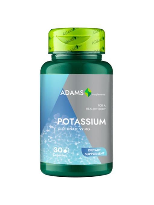 Adams potassium gluconate de potasium 99 tablete 30 1 - 1001cosmetice.ro