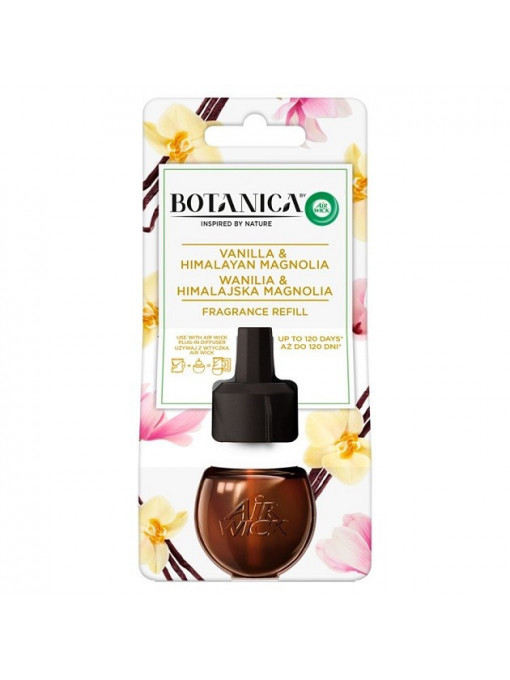 Odorizante camera, air wick | Air wick botanica odorizant de camera rezerva vanilie si magnolie din himalaya | 1001cosmetice.ro