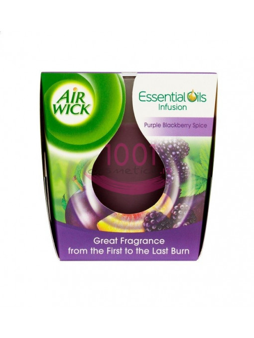 Air wick lumanare parfumata purple blackberry spice 1 - 1001cosmetice.ro