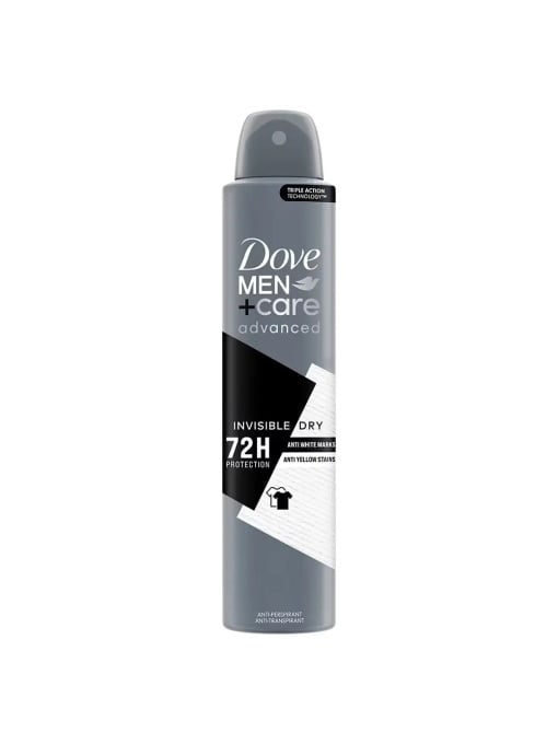 Promotii | Antiperspirant deodorant spray invisible advanced care invisible dry, dove men, 200 ml | 1001cosmetice.ro