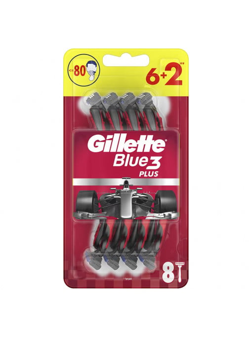 Aparat de ras Blue 3 Plus, Gillette, 8 bucati