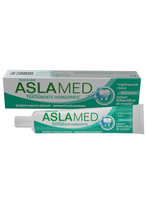 Aslamed | Aslamed pasta de dinti recomandata in tratamente homeopatice | 1001cosmetice.ro