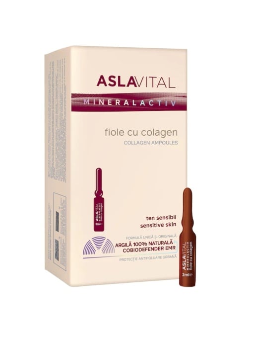 Seruri &amp; fiole, aslavital | Aslavital mineral activ fiole cu colagen pentru fata | 1001cosmetice.ro