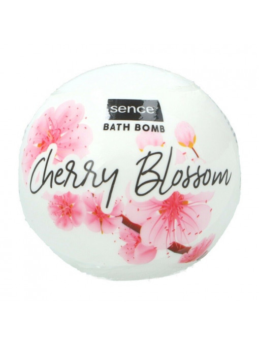 Spumant &amp; sare de baie | Bomba de baie cu floare de cires, sence, 180 g | 1001cosmetice.ro