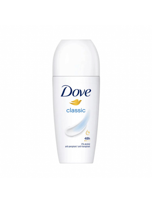Parfumuri dama | Deodorant antiperspirant roll on, classic, dove, 50 ml | 1001cosmetice.ro