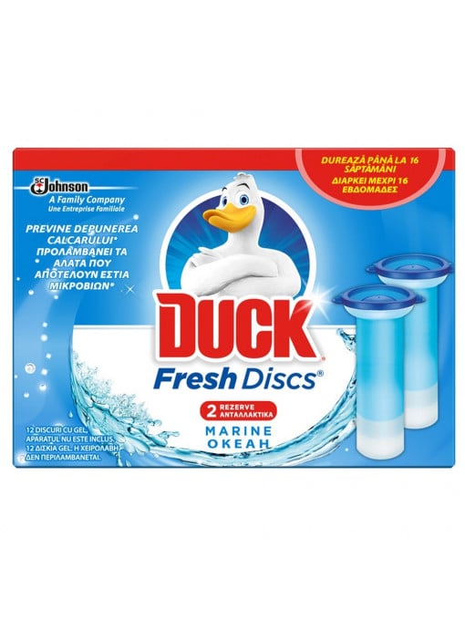 Pardoseli, duck | Duck fresh discs rezerva dubla cu 12 discuri cu gel marine | 1001cosmetice.ro