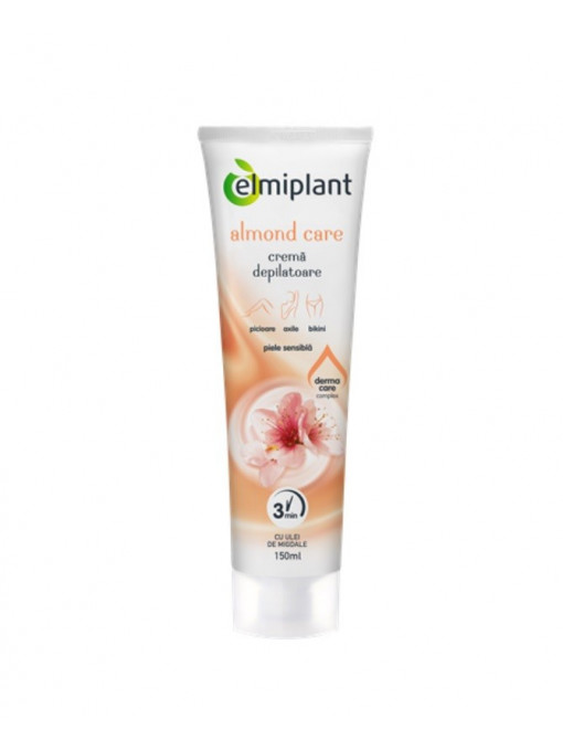 Elmiplant velvet touch almond care crema depilatoare piele sensibila 1 - 1001cosmetice.ro