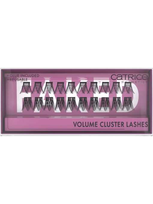 Gene false, catrice | Gene false smocuri faked volume cluster 20 bucati cu adeziv catrice | 1001cosmetice.ro