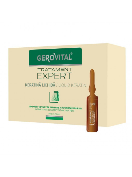 Tratament &amp; masti, gerovital | Gerovital plant kit tratament expert keratina lichida fiole | 1001cosmetice.ro