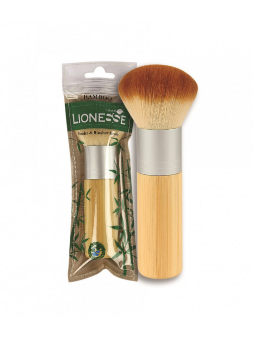 Lionesse bamboo powder & blush brush pensula pentru pudra & blush 328 1 - 1001cosmetice.ro