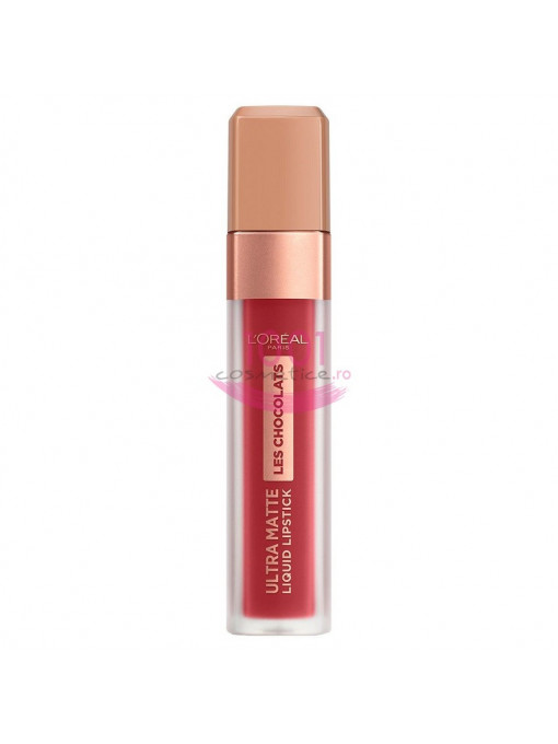 Loreal les chocolats ultra matte ruj lichid tasty ruby 864 1 - 1001cosmetice.ro
