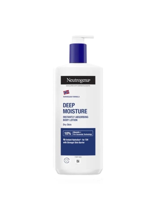 Corp | Lotiune de corp pentru piele uscata, deep moisture, neutrogena, cu pompita, 400 ml | 1001cosmetice.ro