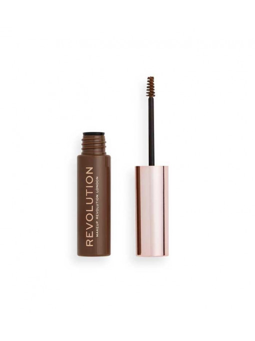 Makeup revolution brow gel pentru sprancene medium brown 1 - 1001cosmetice.ro