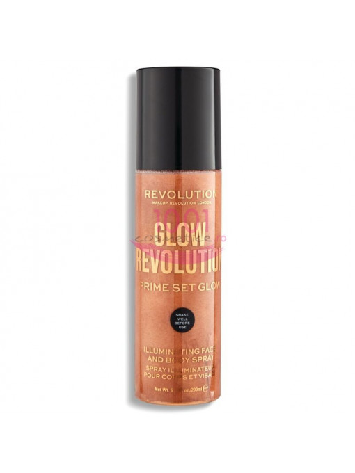 Makeup revolution glow revolution prime set glow spray iluminator fata si corp timeless bronze 1 - 1001cosmetice.ro