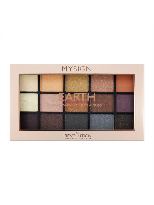 Makeup revolution mysign pressed and baked eyeshadows earth palette 1 - 1001cosmetice.ro