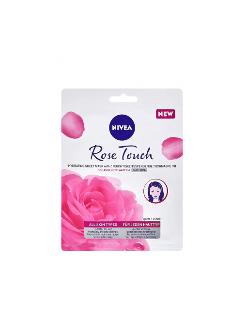 Nivea | Masca servetel pentru fata, rose touch, nivea | 1001cosmetice.ro