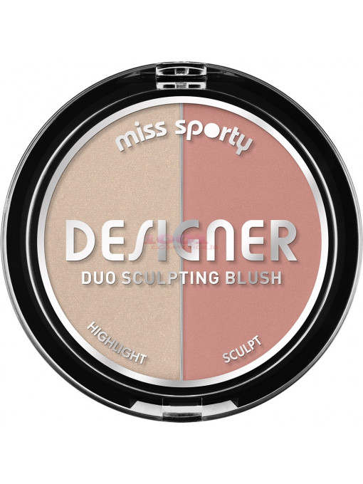 Miss sporty designer duo sculpting blush fard de obraz 100 peachy 1 - 1001cosmetice.ro