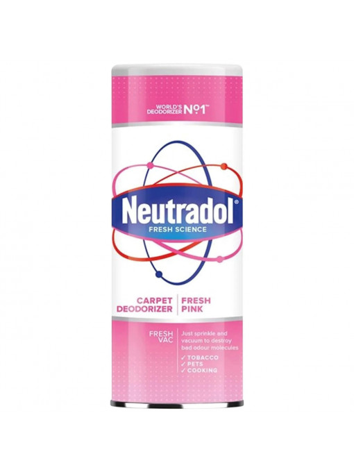 Neutralizator de miros pentru covoare, pudra, Fresh Pink, Neutradol, 350 g