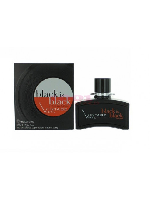 Nuparfum black is black vintage vinyl eau de toilette for men 1 - 1001cosmetice.ro