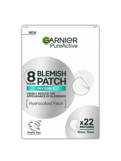 Acnee &amp; puncte negre | Plasturi invizibili rotunzi pentru cosuri, garnier pureactive, set 22 bucati | 1001cosmetice.ro
