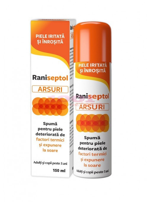 Raniseptol arsuri spuma pentru piele deteriorata dupa expunerea la soare 1 - 1001cosmetice.ro