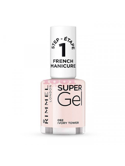 Rimmel london super gel french manicure lac de unghii ivory tower 092 1 - 1001cosmetice.ro