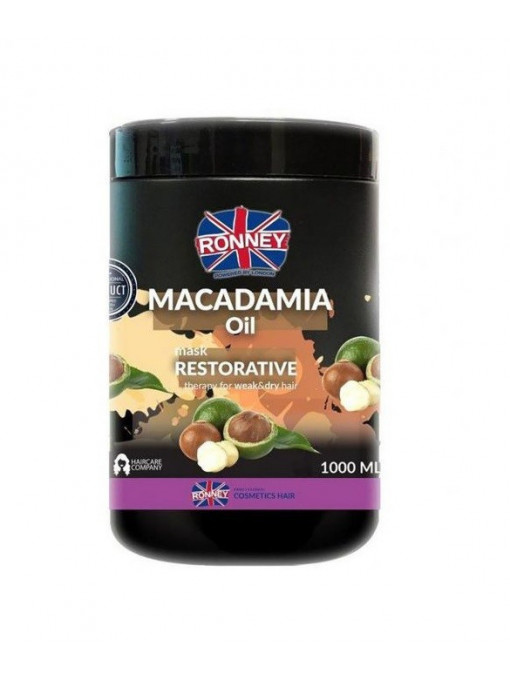 Ronney professional mask restorative masca restructuranta cu ulei de macadamia 1 - 1001cosmetice.ro