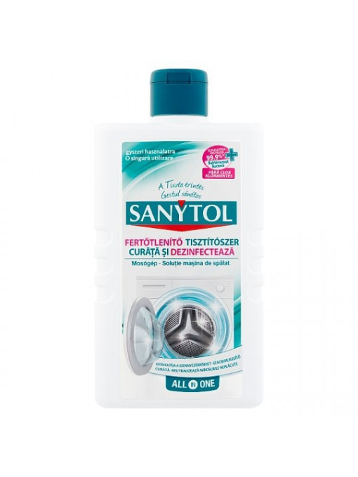 Intretinere si curatenie, sanytol | Sanytol all in one curata si dezinfecteaza solutie pentru masina de spalat haine | 1001cosmetice.ro