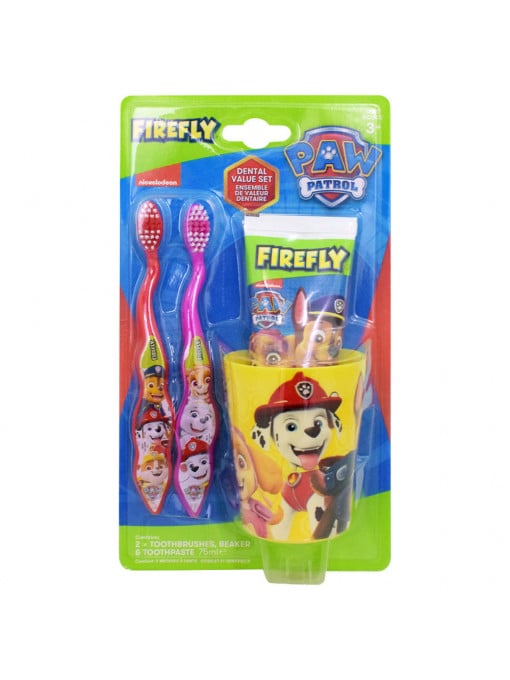Set igiena dentara pentru copii, paw patrol firefly 1 - 1001cosmetice.ro