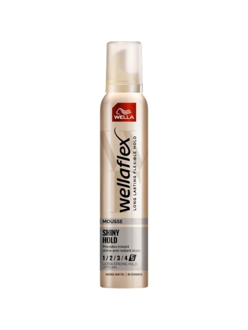 Par, wella | Spuma de par shiny hold cu grad de fixare 5 - shiny hold wellaflex, 200 ml | 1001cosmetice.ro