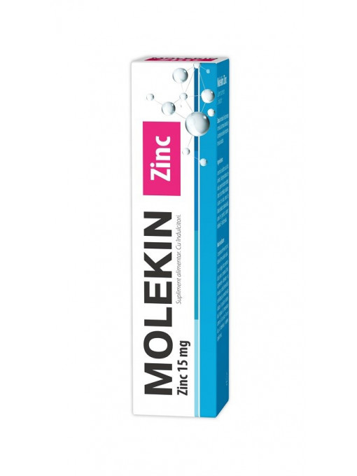 Suplimente &amp; produse bio, afectiuni: antioxidanti | Zdrovit molekin zink 15 mg 20 comprimate efervescente | 1001cosmetice.ro