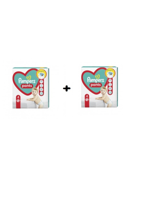 1+1 Scutece chilotei pentru copii, Baby Dry Pants Pampers, Nr.4, 9-15 Kg, pachet 25 bucati