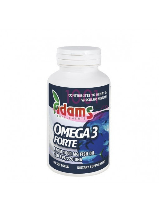 Adams omega 3 forte 330 epa 220 dha suplimente alimentare 90 capsule moi 1 - 1001cosmetice.ro